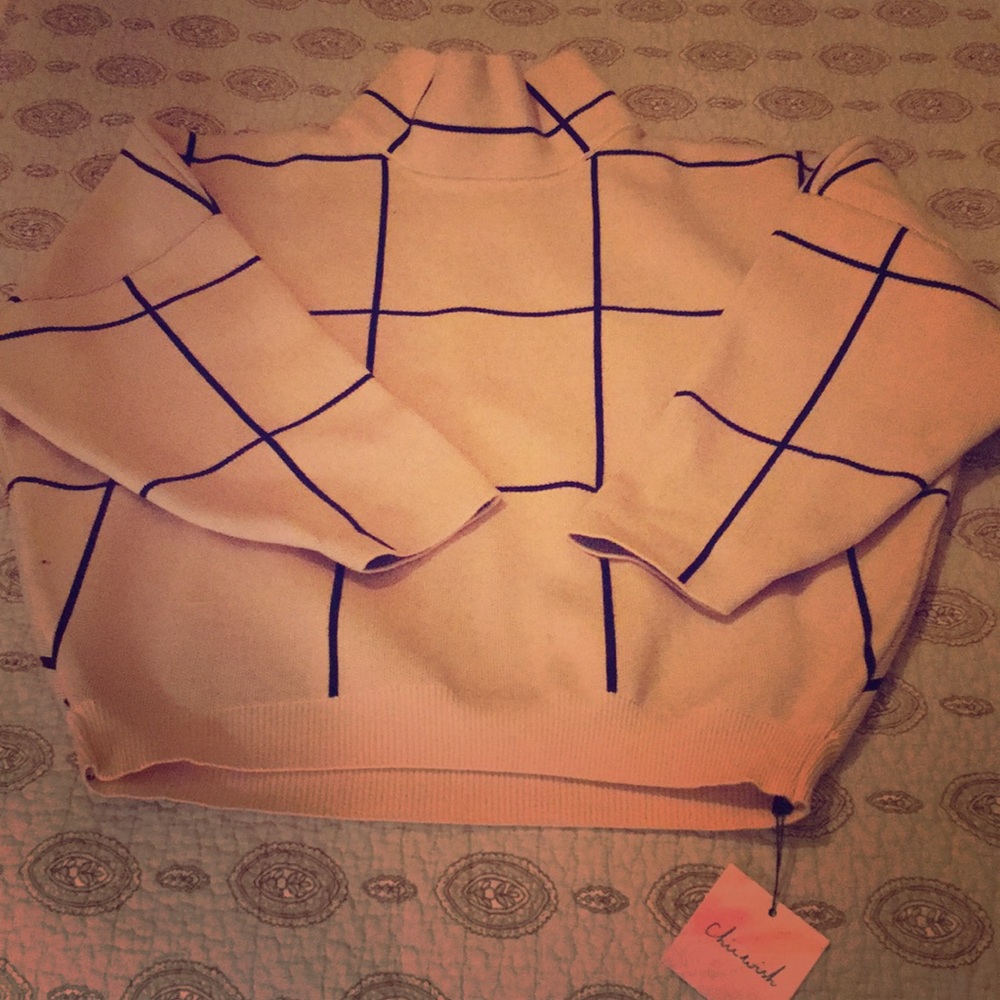 Chickwish Grid Sweater